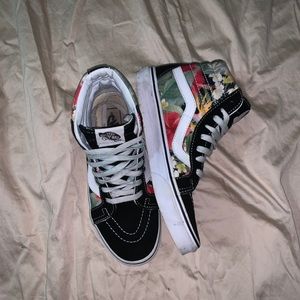 Floral high top Vans
